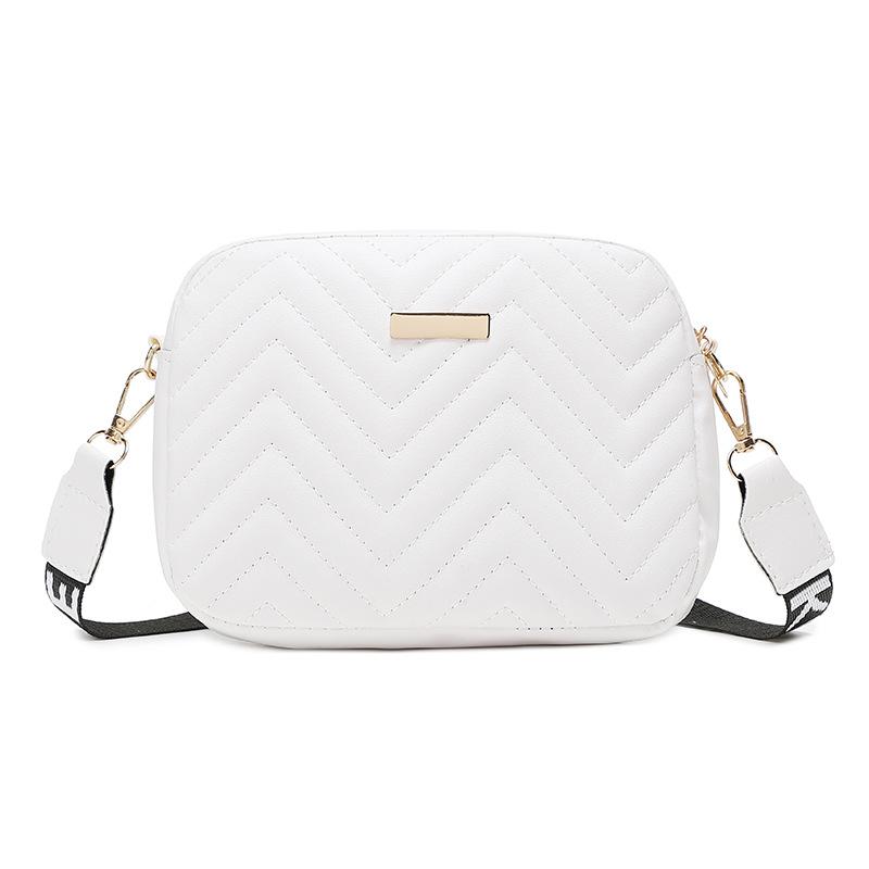 Women's Bag, New Embroidered Wavy Messenger Bag, Fashionable and Simple Long Standard Decorative Shoulder Bag, One Piece of Hair