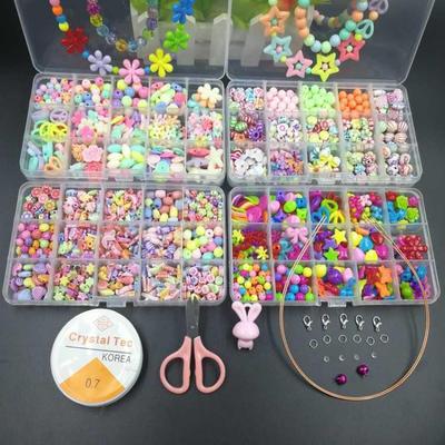 Mädchen Lernspielzeug Handgefertigte Halsketten Armbänder Schmuckherstellung Perlen Armband Kit Set Diy Perlen Spielzeug für Kinder Geschenk