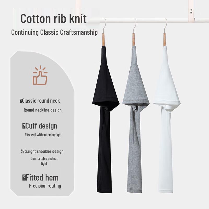 Yiershuang Men's 3A Antibacterial Ribbed Short Sleeve T-Shirt