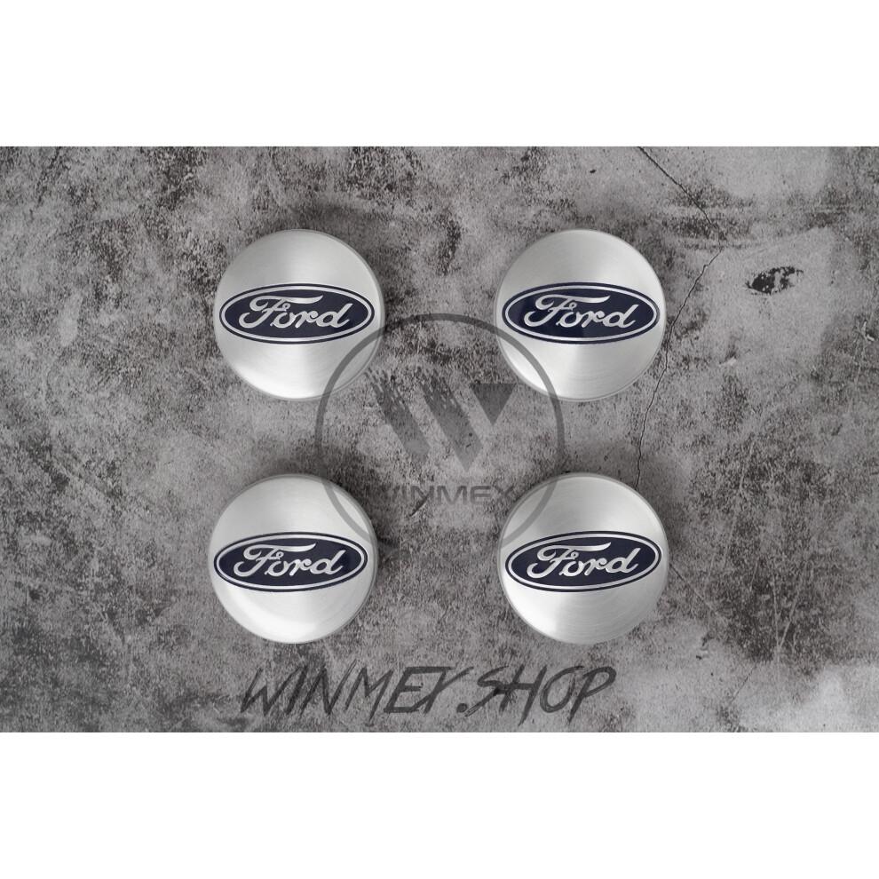 Σετ 4 τάσια αλουμινίου FORD Ασημί 54mm