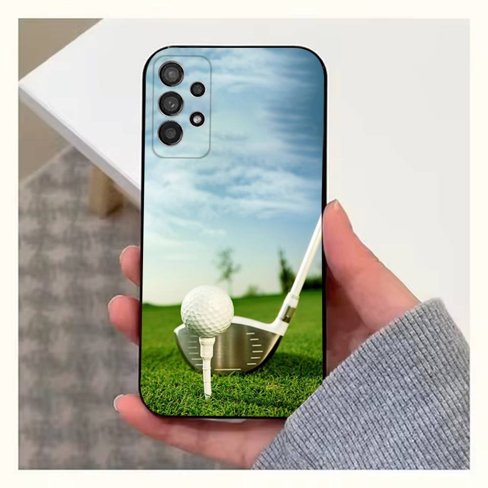 Sport Golf Ball Case For Samsung S22,S25,S24,S23,Ultra,FE,S20,S10,Plus,S21,S9,Lite,Soft Silicone Black