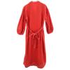 PINK HOUSE Long Sleeve Open Collar Nylon Long Dress Red Series Women Used