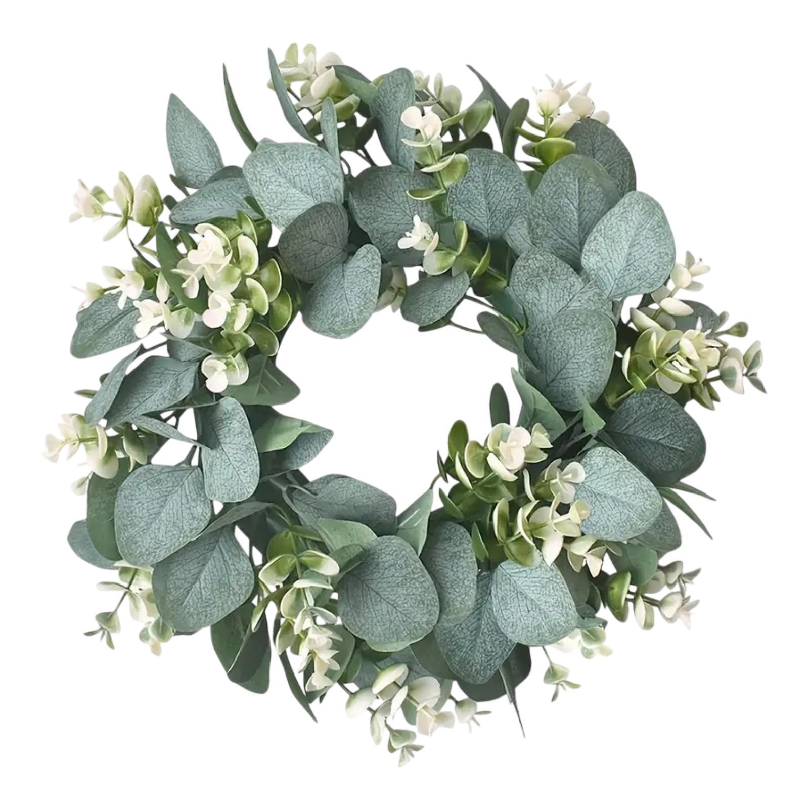 Artificial Flower Wreath Artificial Eucalyptus Wreath Greenery Garland Decoration for Wall Wedding Party Summer Celebration разноцветный