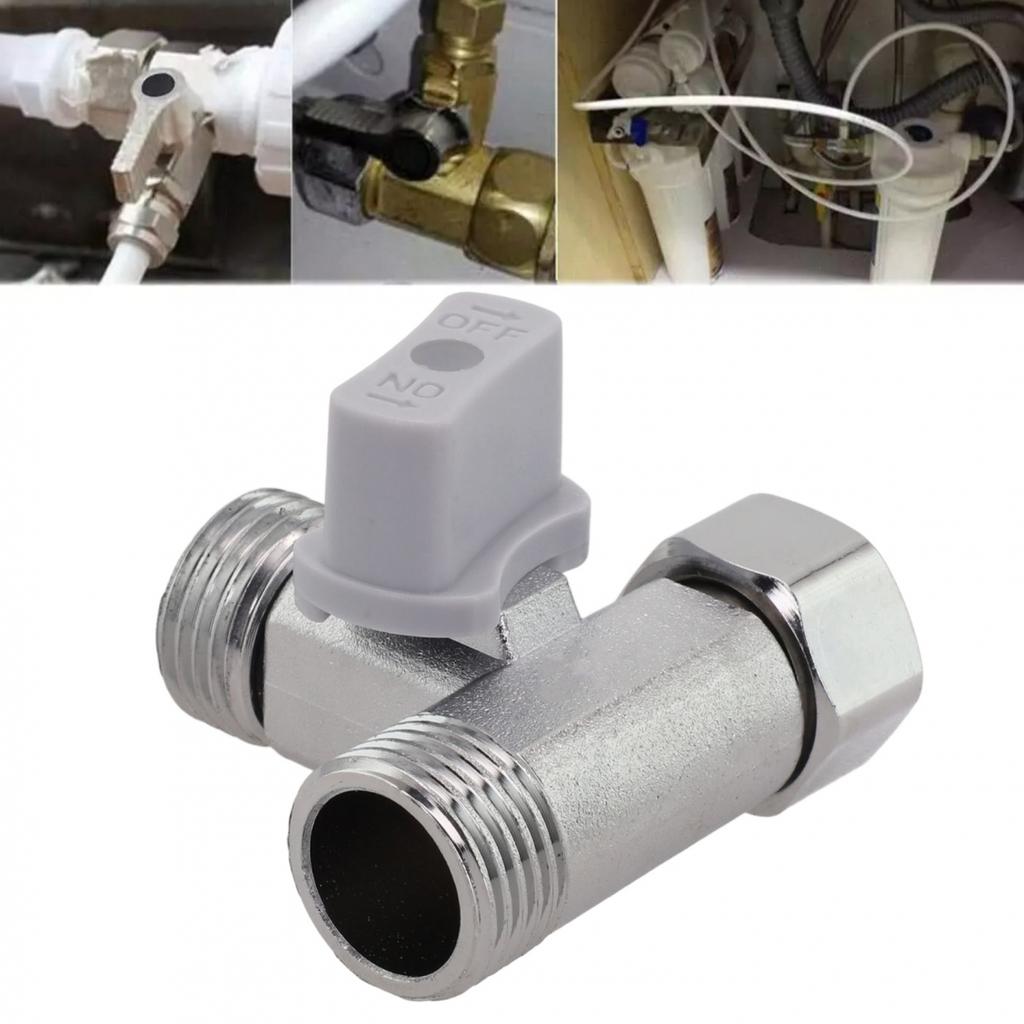 Superior Sealing Angle T Adapter Tee Stop Valve Zinc Alloy Valve Versatile Usage