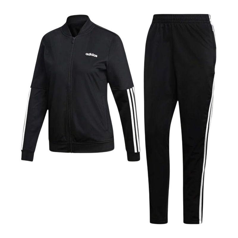adidas Black Women s 3-Stripes Stand-Collar Tracksuit DV2428 XS