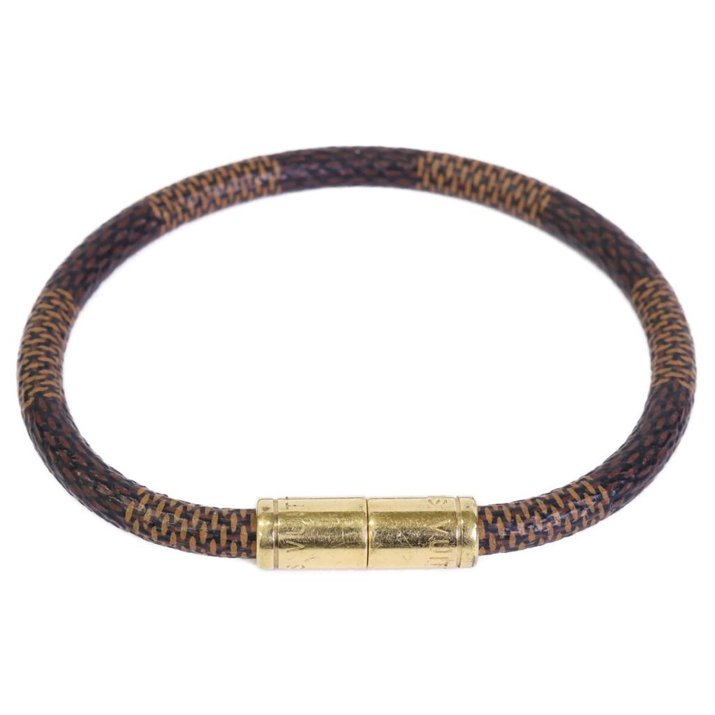 LOUIS VUITTON M6139 Keep It Damier Bracelet Bracelet Brown / GoldUsed
