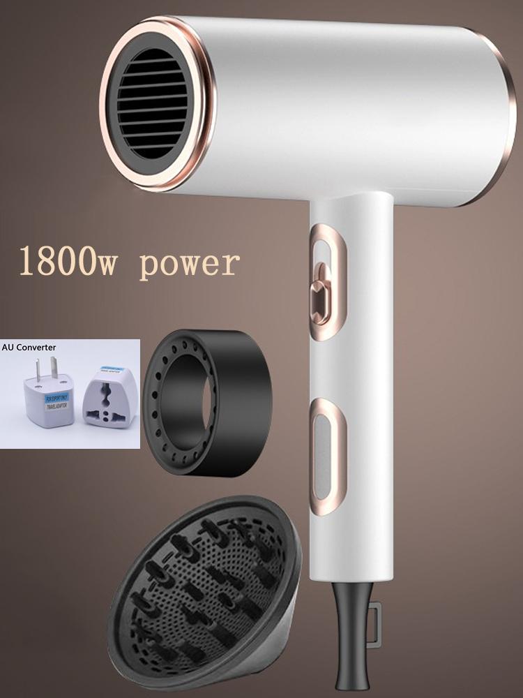 Przenośne suszarki do włosów Jon ujemny 1800W 2200W Trzybiegowa regulacja ogrzewania i chłodzenia Wysoka moc Niebieskie światło Antystatyczna suszarka nadmuchowa Urządzenia domowe