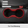 Car Central Gear Cup Holder Ring Cover Trim Bezel Decor Red For Ford Mustang 15+