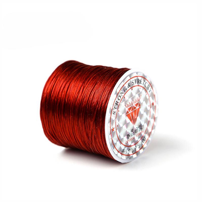1 Roll Transparent Elastic Crystal Line Beading Cord for Jewelry Making and Garment Accessories