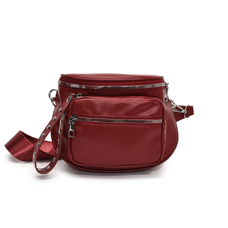 Women's bag 2025 new Korean version commuter bag trendy locomotive bag fashion casual shoulder bag solid color messenger bag