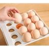 Kühlschrank-Eier-Aufbewahrungsbox, Schubladentyp, stapelbar, durchsichtige Eier-Organizer-Box aus Kunststoff