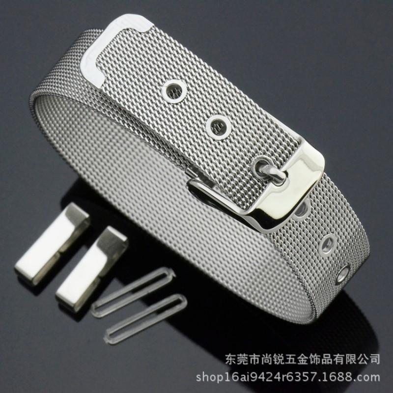 Adjustable Stainless Steel Mesh Bracelet Men Women Titanium Unisex Wristband Durable Hypoallergenic Jewelry