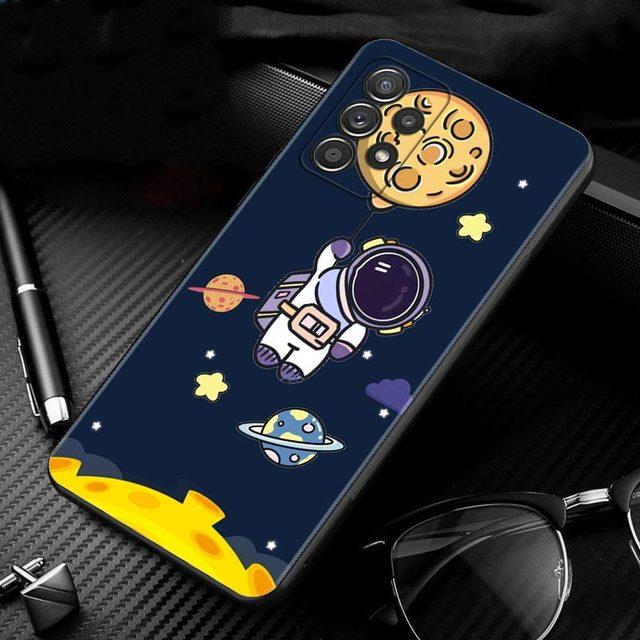 Niedliche Cartoon-Astronauten-Hülle für Samsung Galaxy A51 A71 A01 A11 A21 A21s A31 A41 A72 A52 A42 A32 A22 A12 A02 A02s F42 Handyhülle