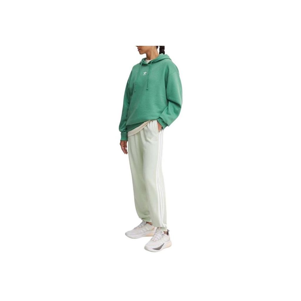 adidas Women Elastic Drawstring Knit Sweatpants, Casual Daily Sports Bottoms Light Green IY4236