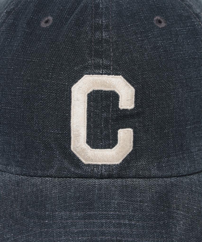 COVERNAT C Logo Oxford Washed 6-Panel Cap Dark Navy