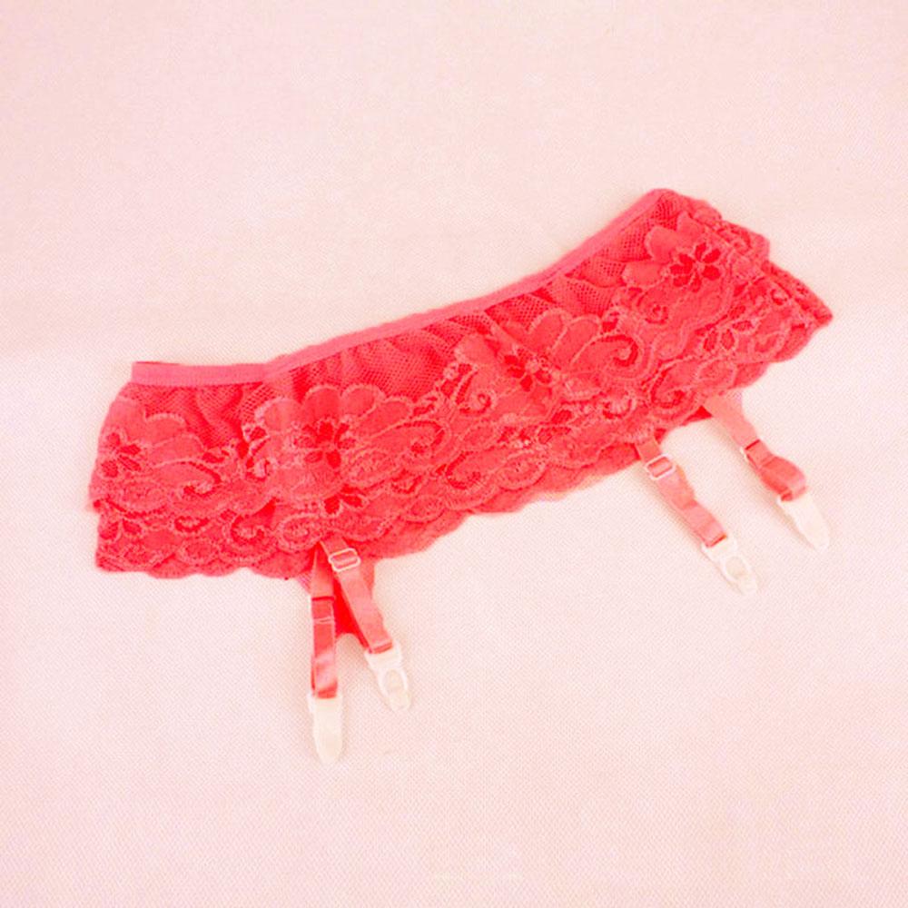 Sexy Lace Suspender High Knee Stocking Open Crotch Hold On Belt Lady Crotchless Tights Flower NightLife Sex Erotic for Women