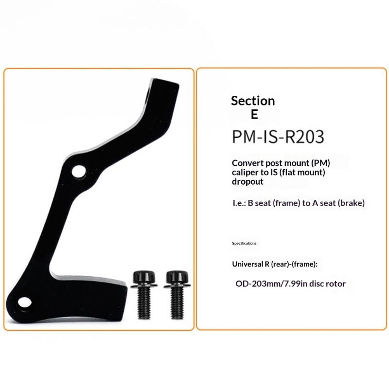 Precisions Machined Bicycles Disc Brake Adapter 160mm To 180/203mm Front Rear Specific Design Aluminum Alloy Materials