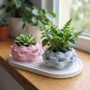 Plastic Growing Pots Lotus Shaped Nursery Pots Decorative Pot Flower Container  for Home Decoration