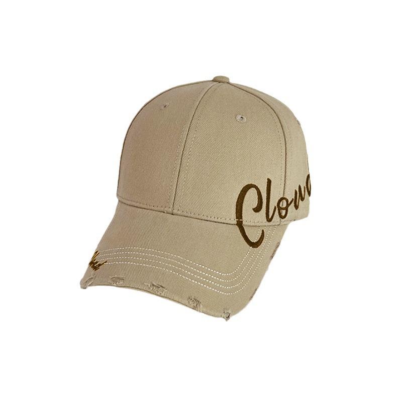 Embroidered Baseball Cap for Women In Spring and Summer Casual and Versatile Face Showing Small Sun Protection Hard Top Baseball Cap