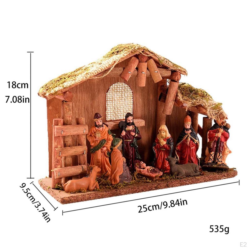 Dekoracja Szopki Bożonarodzeniowej Narodziny Jezusa Ornament Ręcznie Robiony Sezon Świąteczny Tradycyjny