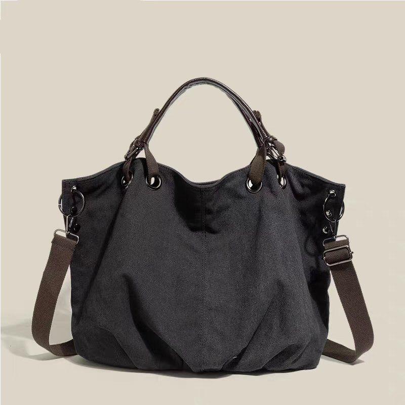 Tote Bag with Large Capacity and Multiple Pockets, for Commuting, with A Single Shoulder Strap and A Slanted Design.