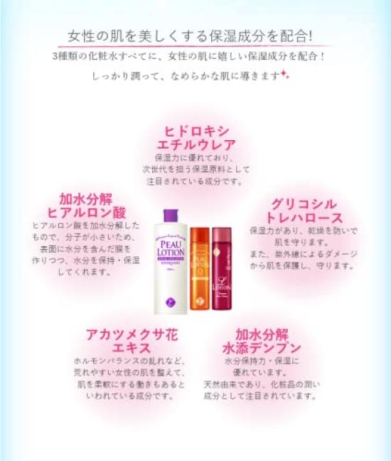 EPORASHE Pure Lotion 500mL Sensitive Contains Hydrolyzed Hyaluronic and Lactic Acid (large Capacity) [Additive-free, Skin, Exfoliating, Moisturizing,