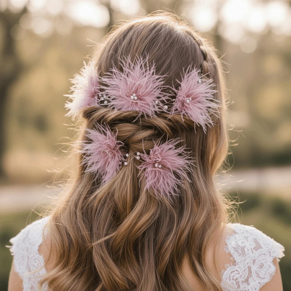 Multi-Color Ostrich Feather Accessory DIY DIY Handmade Accessory  Garment Embellishment