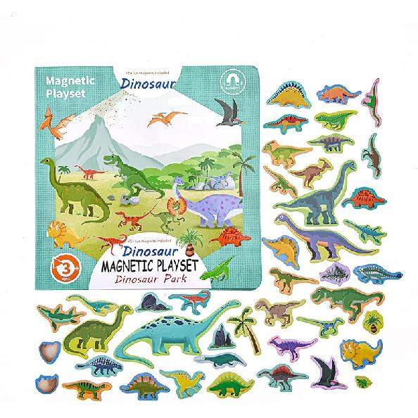 Construction Site Fridge Magnets for Toddlers, 50 PCS Refrigerator Magnets for Kids, Create a Scene Magnetic Play Sticker Book Travel Game