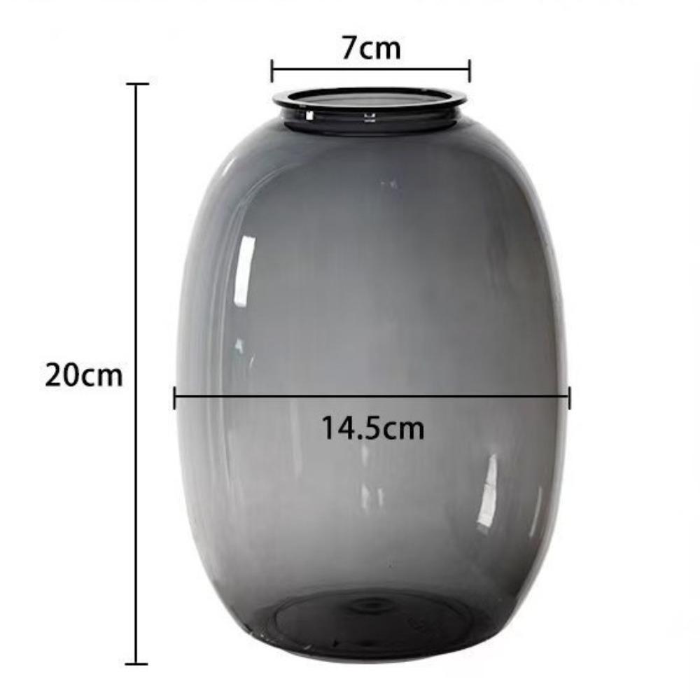 

Plastic Flower Bottle Transparnt Hydroponic Plant Vase New Desktop Glass Flower Vase сірий