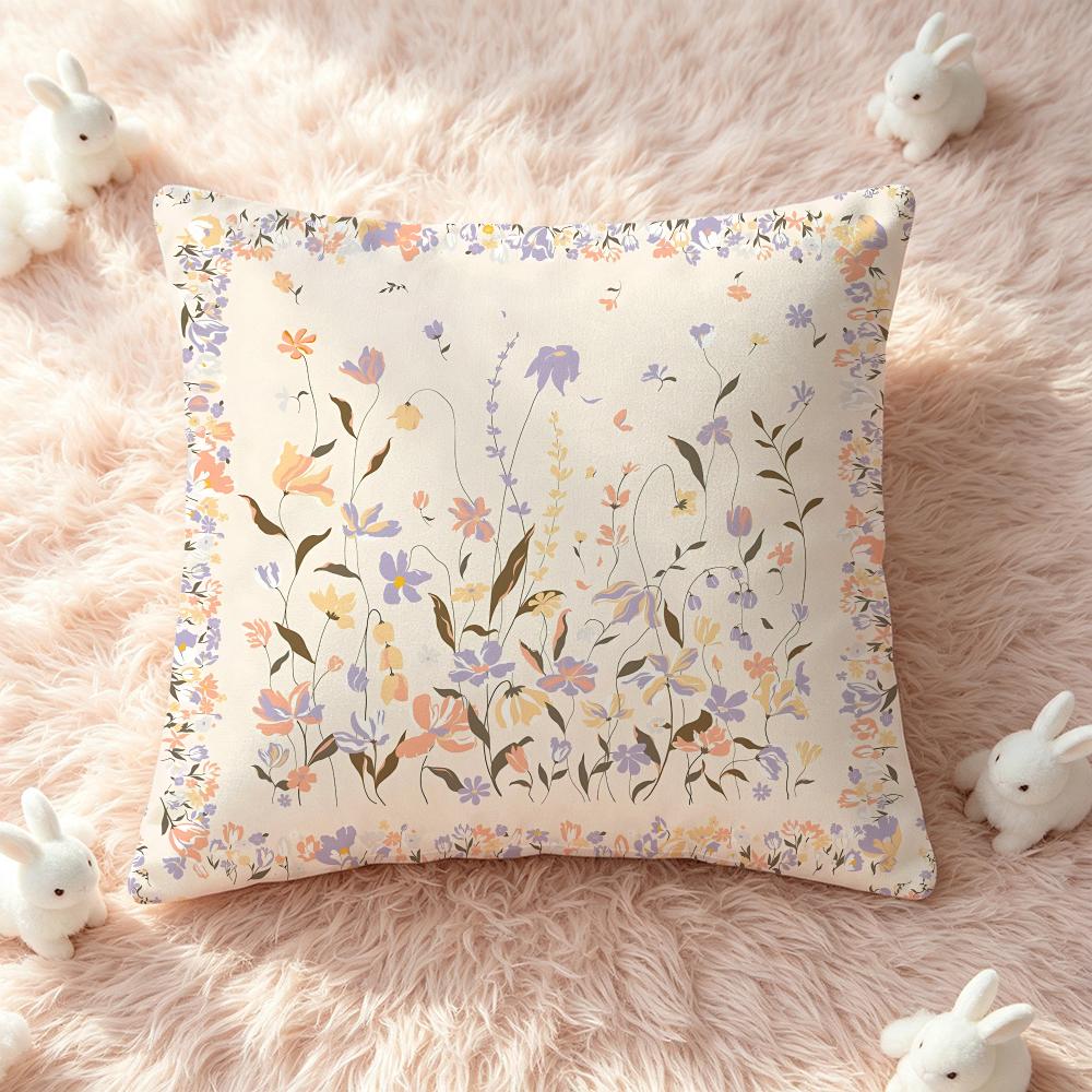 Art Petal Illustration Cushion Cover Pillow Multisize Short Plush Pillow Cute Simple Style For Living Room Bedroom Birthday Gift