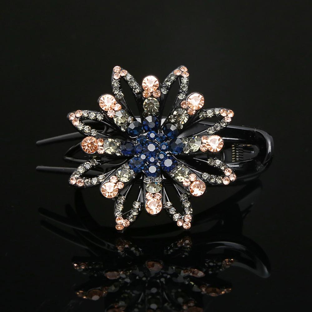 Elegant Rhinestone Hair Claw Clip, Long Acrylic Duckbill Grip for Women, Simple And Sophisticated Hair Accessory