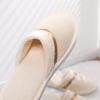 Etravel Disposable Slippers 5 Pairs, Thick Autumn And Winter Travel Home Coral Fleece Non-Slip Slippers for Men And Women, Beige