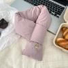 Solid Color Down Cotton Scarf Thickened Thermal Warm Scarf Fashion Winter Cross Scarf  Woman/Girls