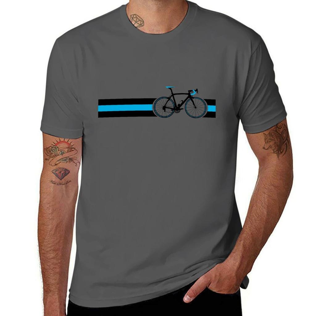 Bike Stripes Team Sky TShirt Big Size Short Sleeve Casual Top