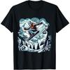 Winter Snow Skiing Snowboard Funny Trees Mountains Graphic T-Shirt