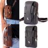 Genuine Leather Crossbody Phone Bag, Belt Pouch Phone Holster for Men, Multi-Pocket Waist Bag with Zipper , Card Holder, Hands-Free EDC Travel Wallet