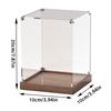 Wooden Bottom Storage Box Window Acrylic Toy Gundam Building Block Box Glue-Free Dust Cover