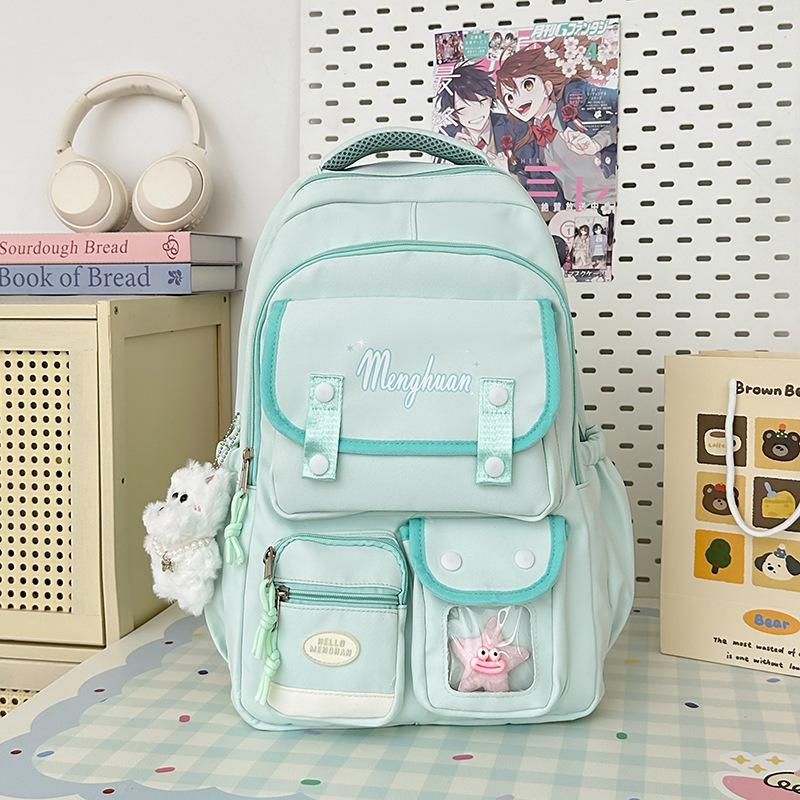 College style fresh and sweet candy color backpack girl multi-compartment large-capacity backpack