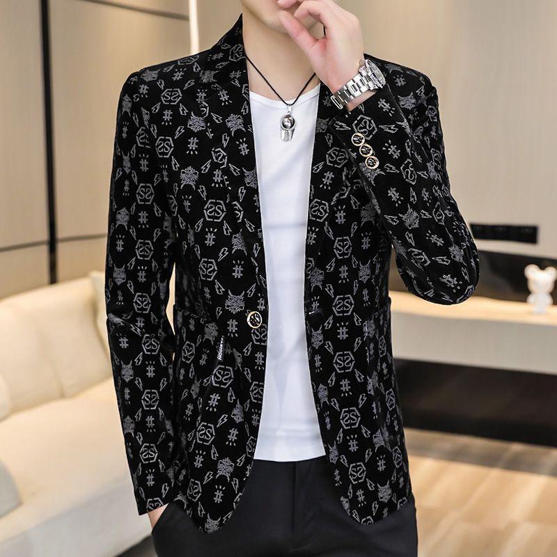 Men Young Slim Small Suit Single West Jacket Outside Spring Autumn Comfortable Coat