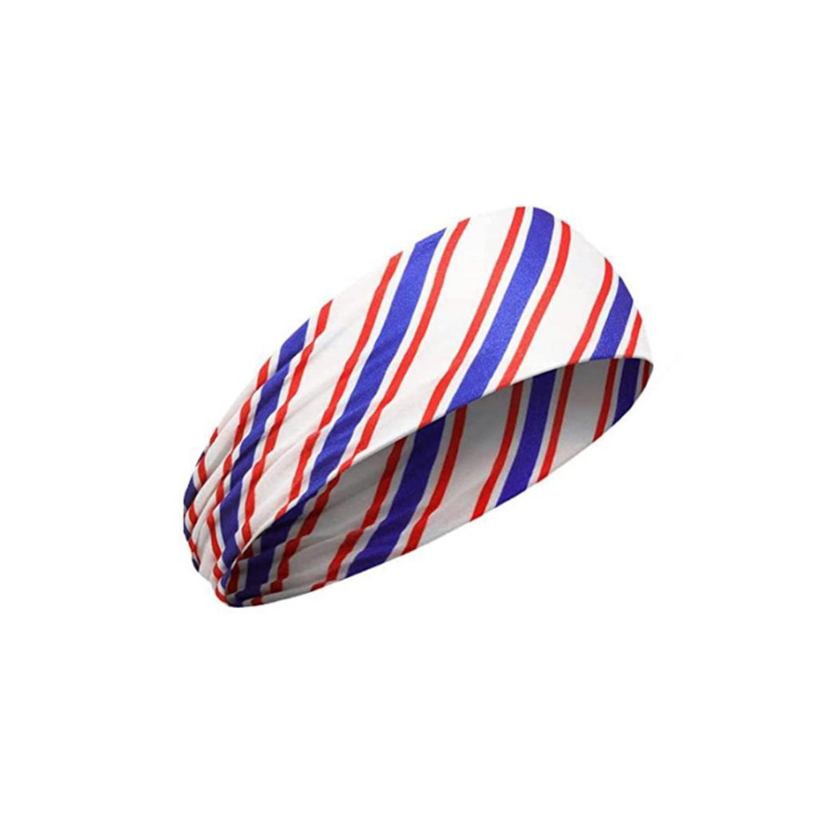 

American Flag Independence Day Unisex Running Fitness Headband, Sports Yoga Sweatband, Elastic Cotton Headscarf One Size