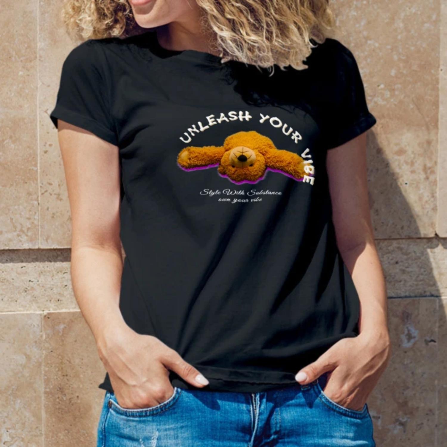 

Graphic Women s T-Shirt Streetwear SummerSpring Trendy2025 Soft Fast Ship S чёрный