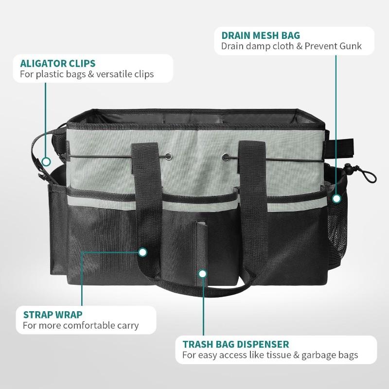 Multi-Function Hardware Tool Organizer Bag-Large Capacity Storage For Cleaning Supplies