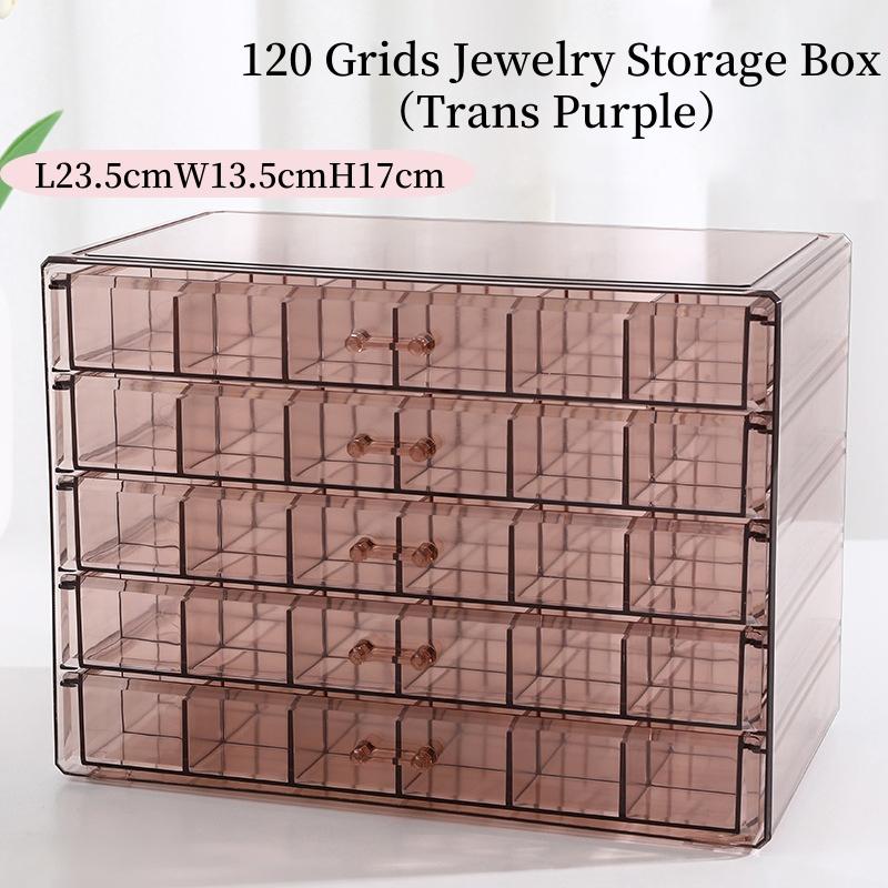 Jewelry Box Organizer Jewelry Cases for Women Girls Plastic Storgae Container with Grids for Earring, Ring, Necklace, Bracelets
