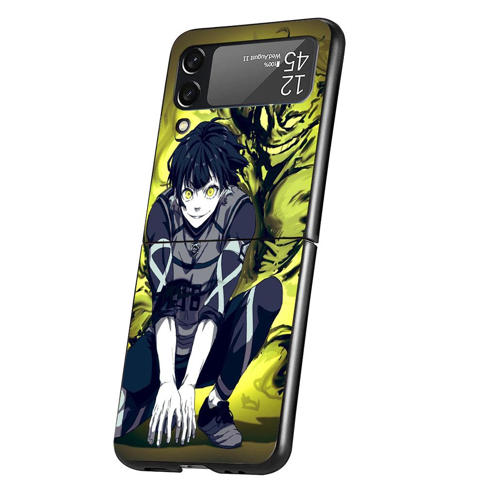 Blue Lock Bachira Meguru Cover Phone Case For Samsung Galaxy Z Flip 7 6 5 4 3 5G Flip7 Flip6 Flip5 Flip4 Flip3 Black Fundas Shel