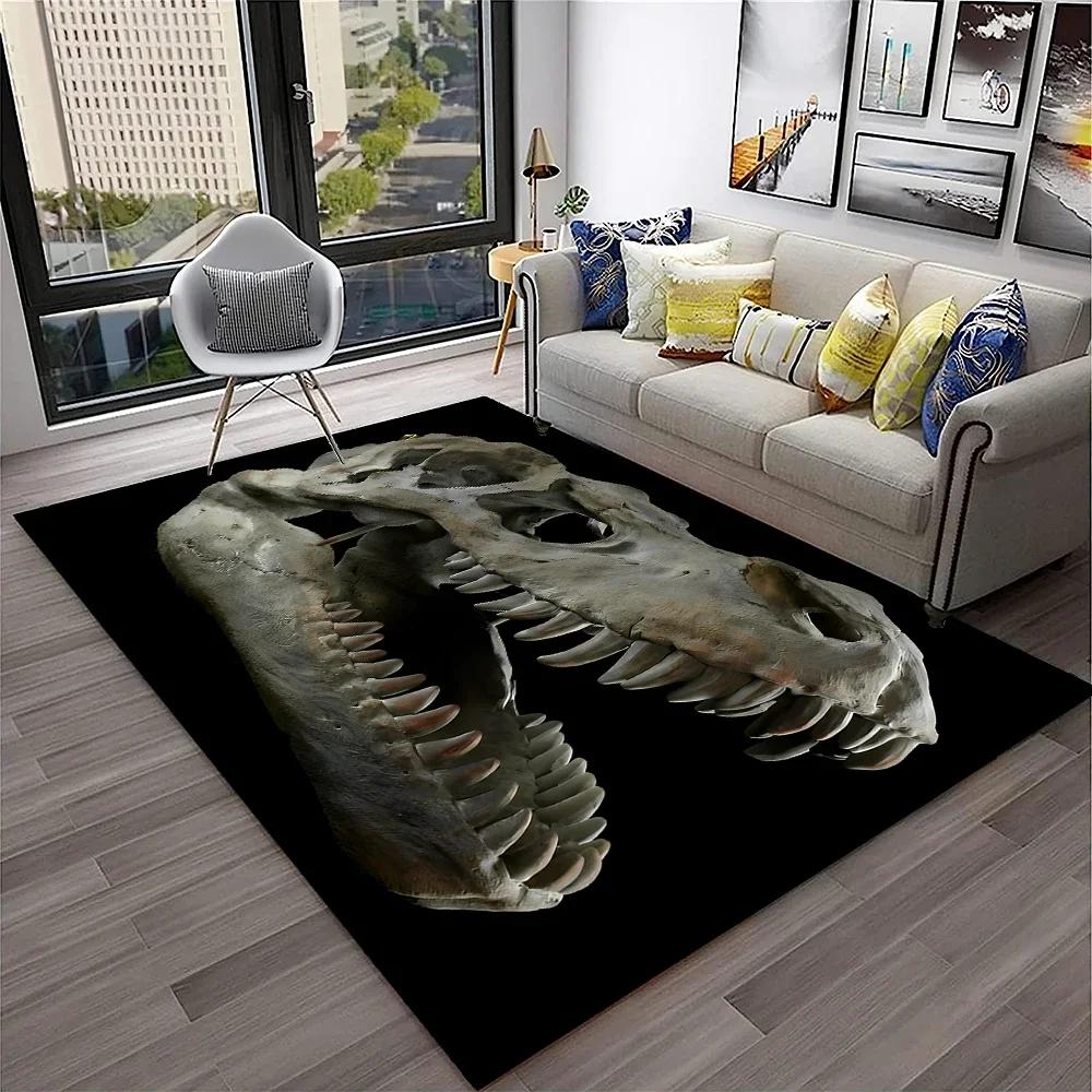 Dinosaur Fossil Pattern Rug for Bedroom Living Room Carpet for Kitchen Floor Mats Home Decor Non-Slip Floor Pad Rug 11 Sizes