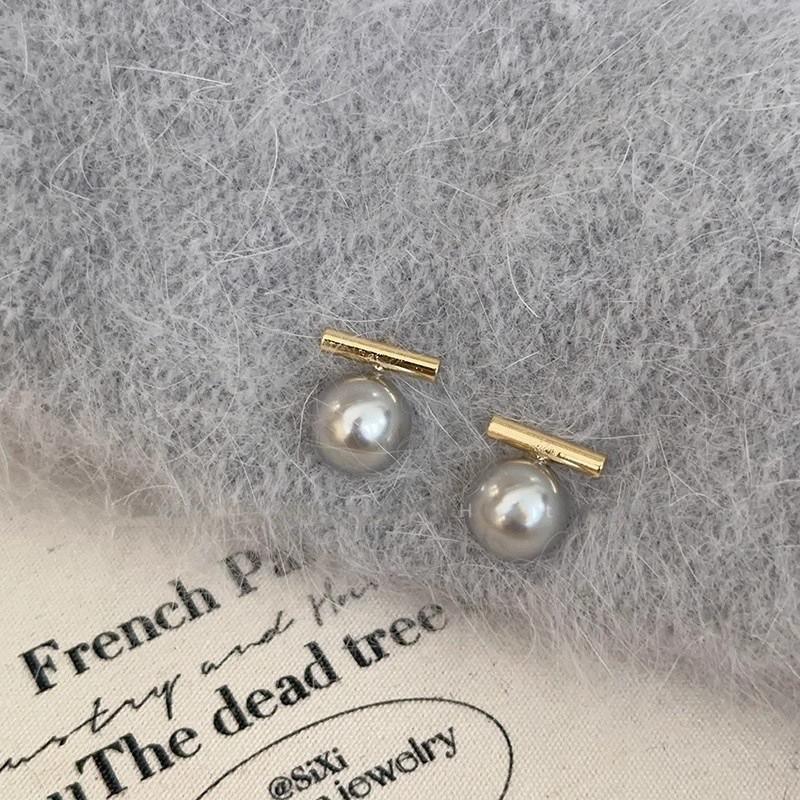 Korean Style S925 Silver Pearl Stud Earrings for Women - Simple, Elegant, and High-End