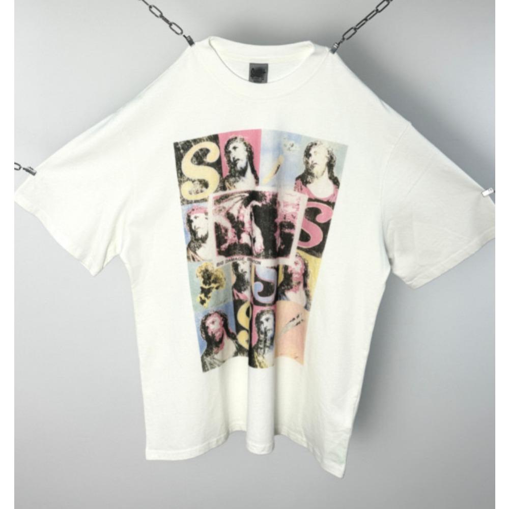 ZYLLO Módní Grafický Potisk Streetwear Oversize HighStreet Vintage Tričko Topy Y2k Retro Tričko