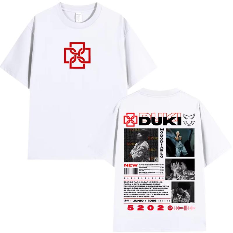 

Rapper Duki 5202 MIXTAPE Album Merch T-shirt Men s Women Fashion Hip Hop T Shirt Cotton Casual Short Sleeve Oversized T-shirt... S разноцветный