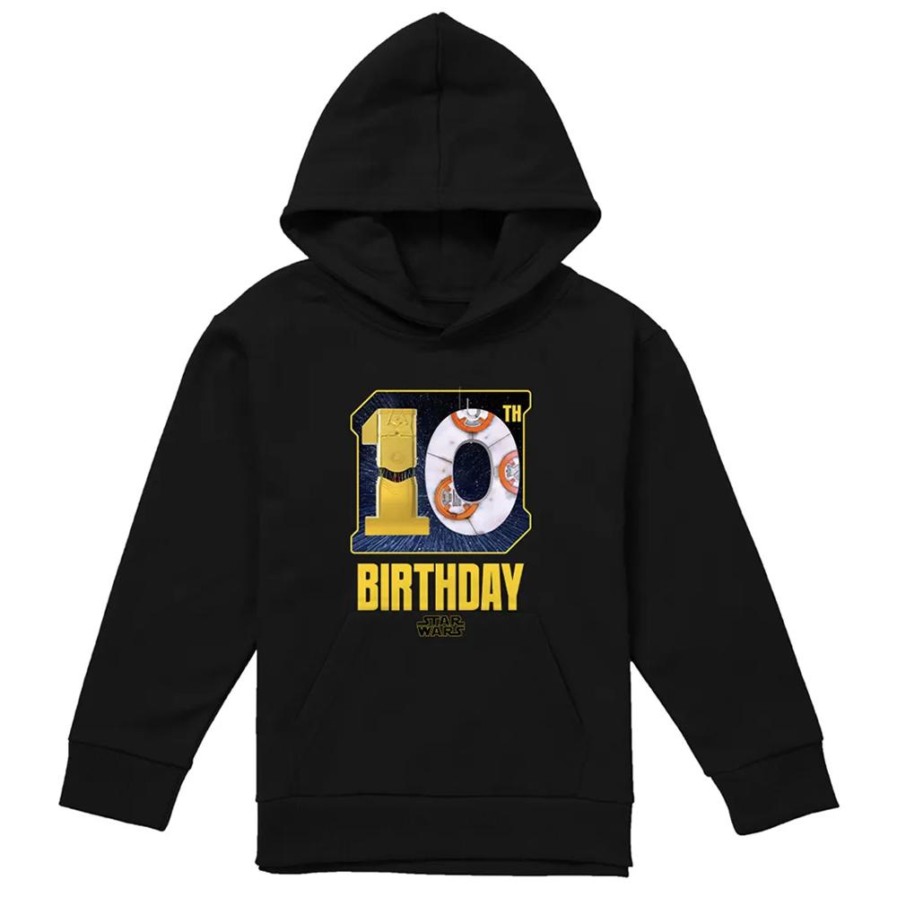 Disney Star Wars Childrens/Kids C3PO BB-8 10th Birthday Hoodie