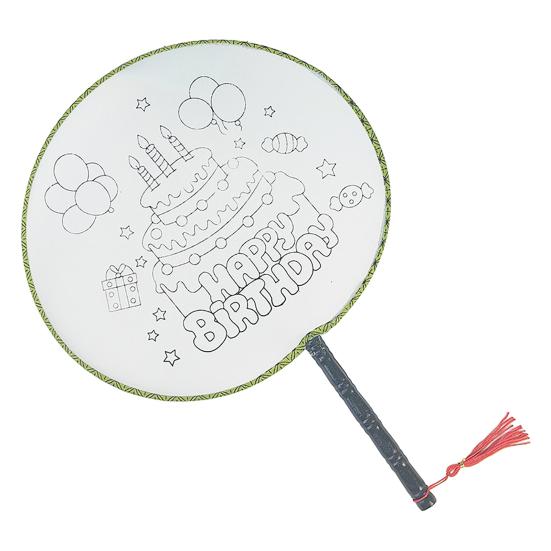 DIY Malířský Kulatý Vějíř s Dřevěnou Rukojetí Ručně vyráběný Dekorativní Vějíř Čínský Styl Nedokončený Ruční Vějíř Řemesla Dekorace